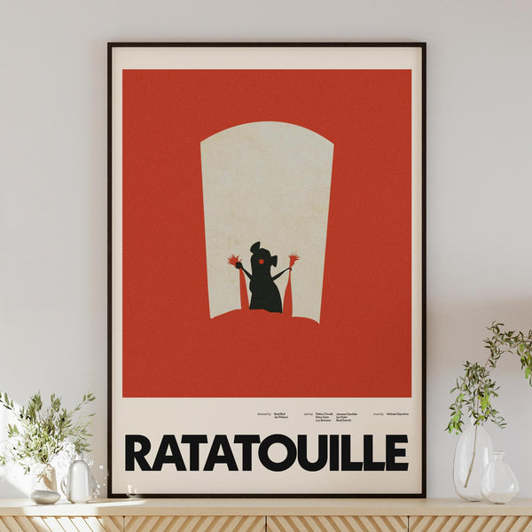 RATATOUILLE poster digital download, minimalist wall art, mid-century modern, vintage style, retro home decor, Disney, Pixar 1890712217 6104