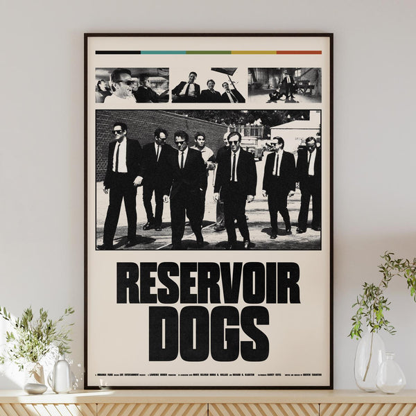 RESERVOIR DOGS movie poster, minimalist wall art, vintage style, retro home decor, digital poster, Quentin Tarantino 1871799467