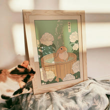 Rabbit in a Bathtub Print, Japanese Bathroom Wall Art, Rabbit Wall Art, Japandi Art, Relaxing Poster, Japanese Wall Decor, Bathroom Decor 1866863019