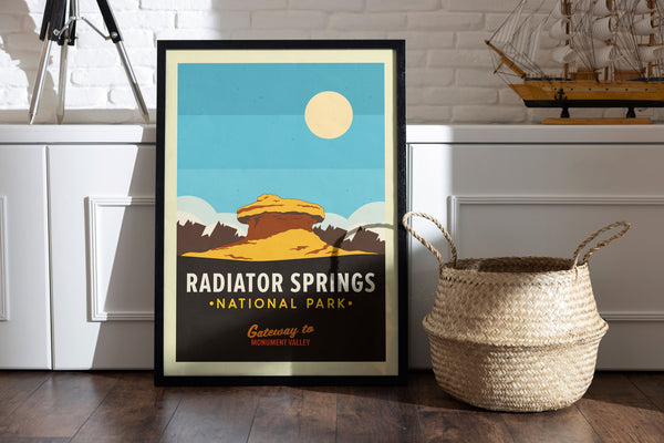 Radiator Springs Travel Poster, Disney CARS Poster, Disney Cars Wall Art, Lightning McQueen Art Print, Retro Print, Disney Art, Disney Gift 1526503647