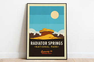 Radiator Springs Travel Poster, Disney CARS Poster, Disney Cars Wall Art, Lightning McQueen Art Print, Retro Print, Disney Art, Disney Gift 1526503647