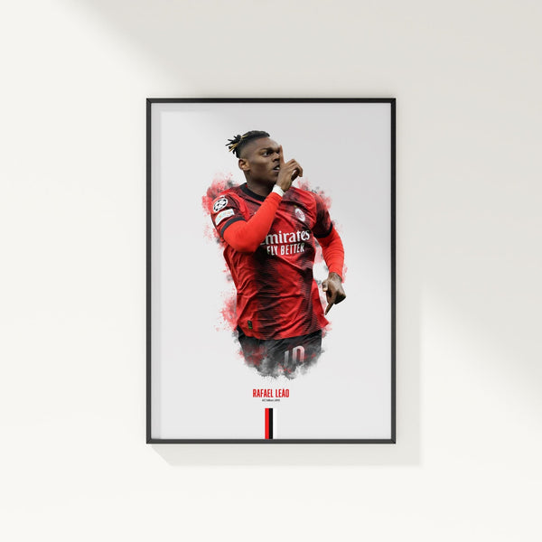 Rafael Leao AC Milan Poster Serie A Football Wall Art 1787336161