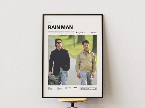 Rain Man Poster, Dustin Hoffman and Tom Cruise Starring Rain Man Print, Barry Levinson's 1988 Movie Rain Man Wall Art, Cinematic Wall Decor 4297660631