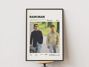 Rain Man Poster, Dustin Hoffman and Tom Cruise Starring Rain Man Print, Barry Levinson's 1988 Movie Rain Man Wall Art, Cinematic Wall Decor 4297660631
