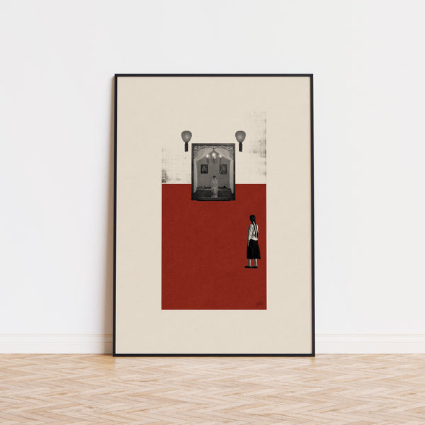 Raise The Red Lantern Minimalistic Poster  Mid Century Modern Poster  Minimalist Poster  Retro Art Print  Collage Art Poster 1520317681
