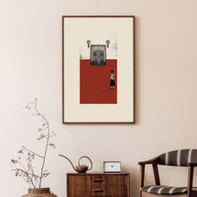 Raise The Red Lantern Minimalistic Poster  Mid Century Modern Poster  Minimalist Poster  Retro Art Print  Collage Art Poster 1520317681