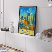 Raleigh Print, Raleigh Photo Poster, Raleigh Travel Wall Art, Raleigh Map, Raleigh Van Gogh Style, Raleigh Wall Décor, North Carolina, USA