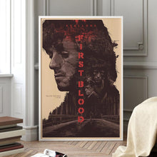 Rambo First Blood Movie Poster, Stallone, Vietnam War Art 1787367490