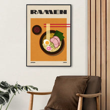 Ramen Food Poster  Mid Century Modern  Retro Kitchen Decor  Japan Poster  Modern Food Art  Asian Food Print 1501707405