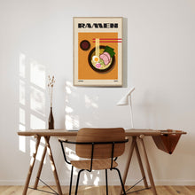 Ramen Food Poster  Mid Century Modern  Retro Kitchen Decor  Japan Poster  Modern Food Art  Asian Food Print 1501707405