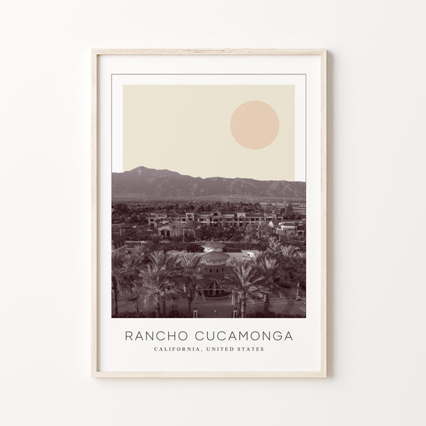 Rancho Cucamonga Poster Print, Rancho Cucamonga Travel Poster, Rancho Cucamonga Minimalistic Wall Art, California, United States 1868248476