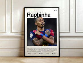 Raphael Dias Belloli Poster, Raphinha Art Print, Soccer Wall Decor, Barcelona Winger, Football Fan Gift 4479315421