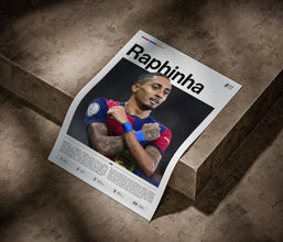 Raphael Dias Belloli Poster, Raphinha Art Print, Soccer Wall Decor, Barcelona Winger, Football Fan Gift 4479315421