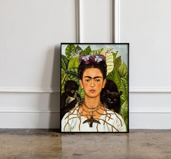 Rare Frida Kahlo Self-Portrait with Thorn Print, Vintage Frida Kahlo Print, Frida Kahlo Poster, Frida Kahlo Exhibition print 1204049907