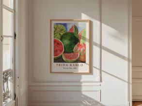 Rare Frida Kahlo Viva La Vida Print, Vintage Frida Kahlo Print, Frida Kahlo Poster, Frida Kahlo Exhibition print 1204052839