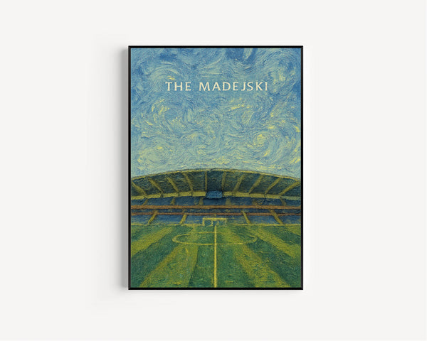 Reading Football Contemporary Art Print, Madejski Stadium Poster Illustration