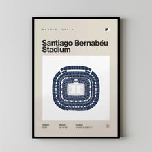 Real Madrid Poster, Santiago Bernabeu Stadium Print, Mid Century Modern Soccer Poster,-XT4ZJK