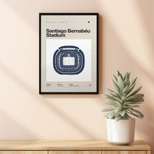 Real Madrid Poster, Santiago Bernabeu Stadium Print, Mid Century Modern Soccer Poster,-XT4ZJK
