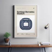 Real Madrid Poster, Santiago Bernabeu Stadium Print, Mid Century Modern Soccer Poster,-XT4ZJK