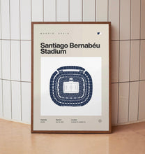 Real Madrid Poster, Santiago Bernabeu Stadium Print, Mid Century Modern Soccer Poster,-XT4ZJK
