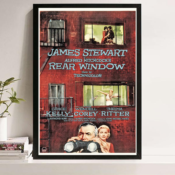Rear Window Movie Poster Alfred Hitchcock Film, Classic Home Decor 4348387782 - Copy