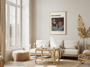 Rear Window Poster, James Stewart and Grace Kelly Poster, Alfred Hitchcock Film Rear Window Print, Cult Movie Wall Decor Idea 4359128589