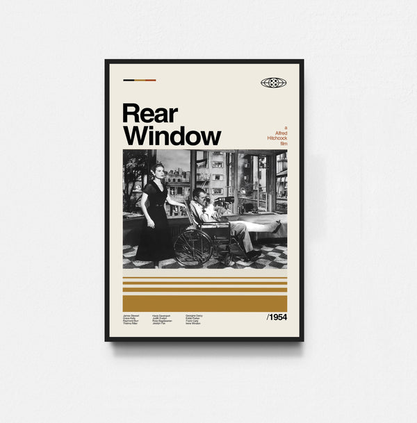 Rear Window Poster, Rear Window Movie Print, Movie Poster, Midcentury Art, Minimalist Art, Retro Poster, Vintage Poster, Wall Decor 1811814109