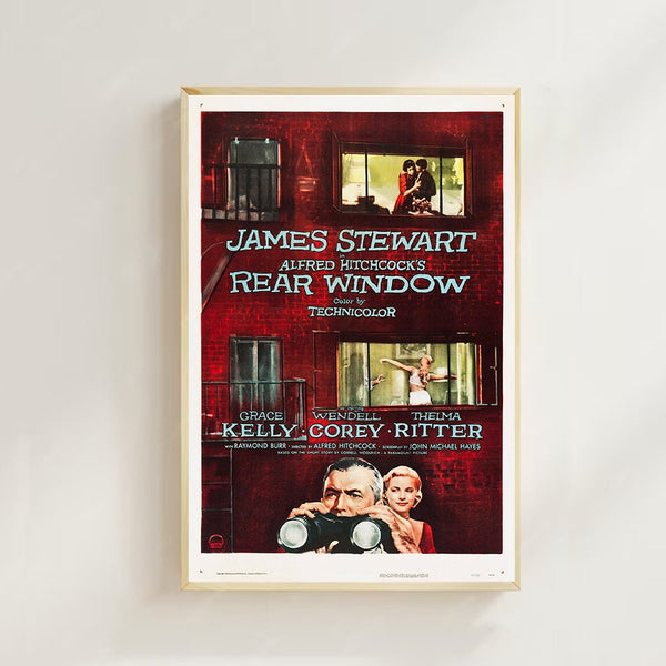 Rear Window (1954)--Movie  Poster(Regular Style) Art Prints,Home Decor,Vintage Movie Poster,Canvas Poster 1660904573