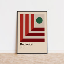 Redwood National Park Mid Century Poster  Abstract Travel Poster  Minimalist Art Print  National Park Poster   California Poster 1490605206