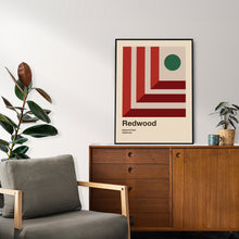 Redwood National Park Mid Century Poster  Abstract Travel Poster  Minimalist Art Print  National Park Poster   California Poster 1490605206