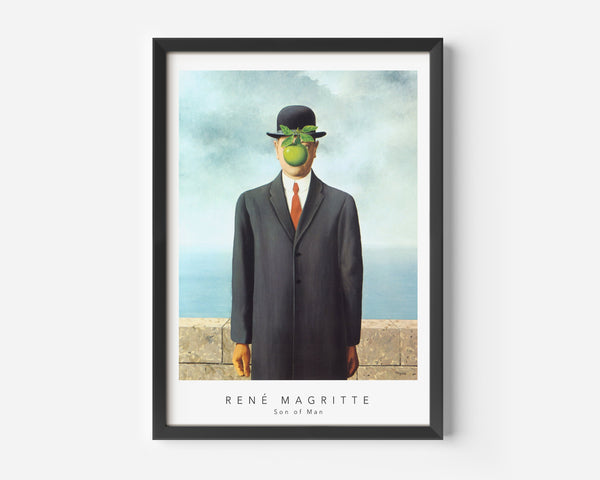 René Magritte Son of Man Art Print, Mid-Century Modern Wall Decor 1485632298