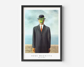 René Magritte Son of Man Art Print, Mid-Century Modern Wall Decor 1485632298