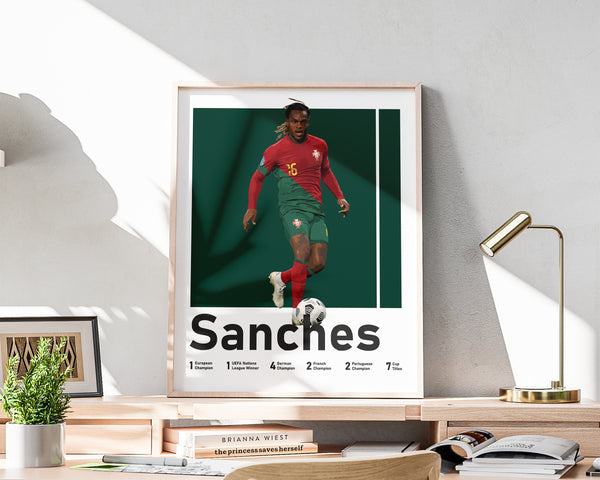 Renato Sanches Portugal Soccer Poster, Teen Room Art Sport Poster 1516651996