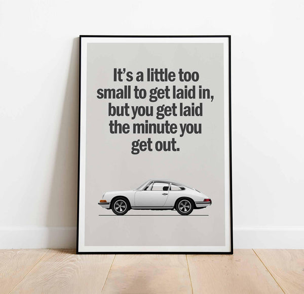 Reproduction of the Iconic Ad Print _Get Laid_. The Excellent Retro Wall Art For Car Fans