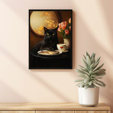 Retro Ginger Cat & Coffee Wall Art Print, TeaCups Vintage Kitchen Decor, Dining Room Artwork 4