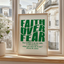 Retro Christian Wall Art, Faith Print, Christian Poster, Bible Verse, Digital Download, Religious Wall Decor, Psalm Scripture, Green Poster 1786792130