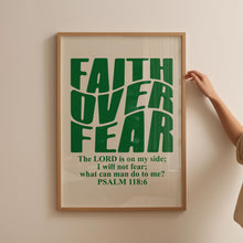 Retro Christian Wall Art, Faith Print, Christian Poster, Bible Verse, Digital Download, Religious Wall Decor, Psalm Scripture, Green Poster 1786792130