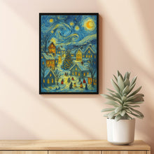 Retro Christmas Town Print Vintage Holiday Wall Art (2)