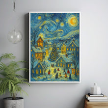 Retro Christmas Town Print Vintage Holiday Wall Art (2)