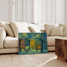 Retro Christmas Village Samsung Art Whimsical Winter Holiday Modern Farmhouse