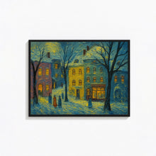 Retro Christmas Village Samsung Art Whimsical Winter Holiday Modern Farmhouse