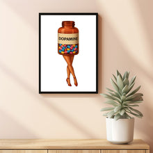 Retro Dopamine Art Decor, Dopamine Pills Women Poster Collage Art Retro Surreal Art Psychedelic