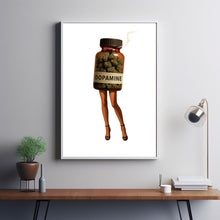 Retro Dopamine Art Decor, Dopamine Weed Art Cannabis Poster Collage Art Retro Surreal Art