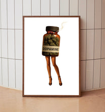 Retro Dopamine Art Decor, Dopamine Weed Art Cannabis Poster Collage Art Retro Surreal Art