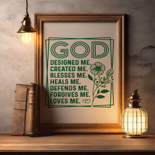 Retro God Print, Christian Wall Art, Christian Poster, Digital Download, Wall Decor, Printable Art, Gift For Christians, Green Poster 1854815013