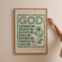 Retro God Print, Christian Wall Art, Christian Poster, Digital Download, Wall Decor, Printable Art, Gift For Christians, Green Poster 1854815013