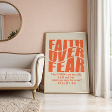 Retro Groovy Christian Print, Psalm Scripture Faith over Fear, Christian Poster, Bible Verse, Digital Download, Wall Decor, Printable Art 1767590448