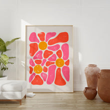 Retro Groovy Flower Wall Print, Groovy Poster, Digital Download Print, Retro Wall Decor, Large Printable Art,  Floral Poster, Trendy Poster 1468894112