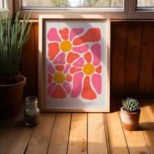 Retro Groovy Flower Wall Print, Groovy Poster, Digital Download Print, Retro Wall Decor, Large Printable Art,  Floral Poster, Trendy Poster 1468894112