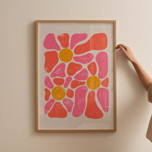 Retro Groovy Flower Wall Print, Groovy Poster, Digital Download Print, Retro Wall Decor, Large Printable Art,  Floral Poster, Trendy Poster 1468894112